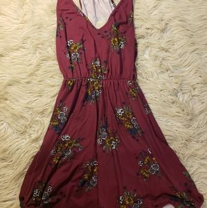 Floral Maroon Dress